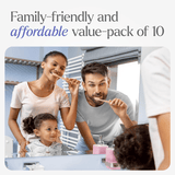 Bamboo Toothbrushes Medium Bristles 10 Pack - BPA Free Medium Bristles Toothbrushes for Adults | Eco-Friendly, Compostable & Biodegradable Toothbrush | Natural Wooden Toothbrushes