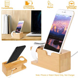 Bamboo Wood Charging Stand for Apple Watch