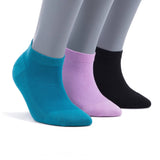 Women’s Bamboo Ankle Socks 3-Pack – Mixed Colors Soft Thin Low-Cut Socks