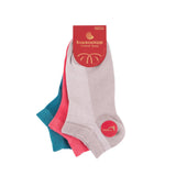 Women’s Bamboo Ankle Socks 3-Pack – Mixed Colors Soft Thin Low-Cut Socks