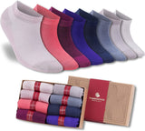 Women’s Bamboo Ankle Socks 8-Pack – Mixed Colors Soft Thin Low-Cut Socks