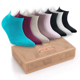 Women’s Bamboo Ankle Socks 8-Pack – Mixed Colors Soft Thin Low-Cut Socks