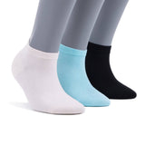Women’s Bamboo Ankle Socks 3-Pack – Mixed Colors Soft Thin Low-Cut Socks