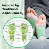Bandoo Original Deep Cleansing Foot Pads | Rana Pads | Premium Natural Bamboo Foot Pads | Japanese Pads | Cleanse, Moisturize & Energize | for Men & Women | 10 Pads