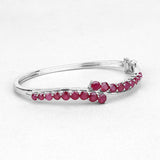 9.10 Carat Glass Filled Ruby .925 Sterling Silver Bangle