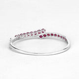 9.10 Carat Glass Filled Ruby .925 Sterling Silver Bangle