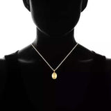 BARZEL 18K Gold Plated Jesus Child Pendant With Marina Necklace