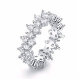 Barzel Women's Cubic Zirconia Eternity Band Ring