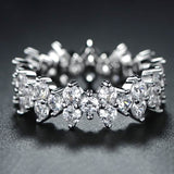 Barzel Women's Cubic Zirconia Eternity Band Ring