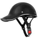 Baseball Cap Anti-UV Cycling Motorcycle Hat Leather Helmet