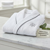 Premium Waffle Piping Robe for Men