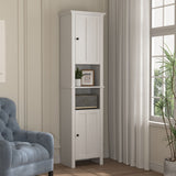 Bathroom Floor Storage Cabinet with 2 Doors Living Room Wooden Cabinet with 6 Shelves 15.75 x 11.81 x 66.93 inch