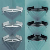 Bathroom Shelf Space Aluminum Wall Mount Triangle Shower Corner Storage Rack