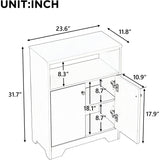 Bathroom Storage Cabinet with Two Doors and Adjustable Shelves
