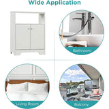 Bathroom Storage Cabinet with Two Doors and Adjustable Shelves