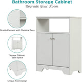 Bathroom Storage Cabinet with Two Doors and Adjustable Shelves