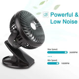 Battery Operated Clip on Mini Desk Fan