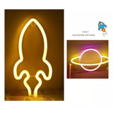 Battery USB LED Neon Light Wall Signs Night Home Decor