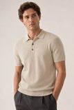 Casual Knitted Short-sleeve Mens Polo Shirt
