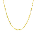 18k Yellow Gold Diamond Cut Cable Link Chain (1.40 mm)
