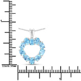 1.90 Carat Genuine Swiss Blue Topaz .925 Sterling Silver Pendant