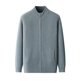 Men's Half Turtleneck Zipper Cardigan Thickened Jacket Casual