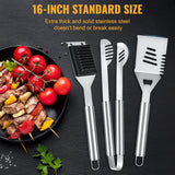 BBQ Tool Grilling Accessories, 16-Inch Stainless Steel BBQ Grill Tools