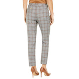 Calvin Klein Plaid Cropped Pants - Orange Multi, Size 12