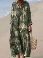 Long Sleeve Shirt Dress Women's Casual Floral