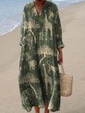 Long Sleeve Shirt Dress Women's Casual Floral