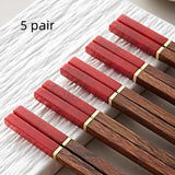 Chicken-wing Wood And Red Sandalwood Premium Natural Solid-wood Chopsticks