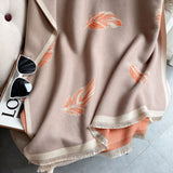 Cashmere-like Short Beard Tassel Thickened Warm Shawl Scarf