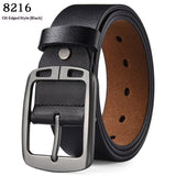 Men's Casual Extended Leather Belt With Pin Buckle