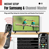 Anderic Substitute For Channel Master CM7500XRC2 Digital TV Tuner Converter Remote Control [RRCM7500]