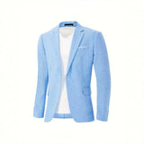 Mens Korean-style Slim-fit Single-breasted Casual Blazer