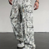 Mens Loose Fit Work Pants With A Drawstring