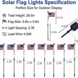 LED Solar-Powered National Flag For Outdoor Courtyards And Villas
