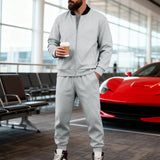 Mens Yolk-zip Baseball Jacket And Sportswear Set