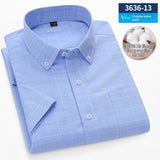 Mens Short-Sleeve Pure Cotton Oxford Shirt