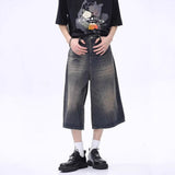 Summer Mens Capri Pants Trendy Denim ShortsAmerican Style