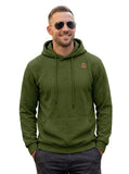 Mens Highly Elastic Jacquard Hooded Long-Sleeve Sweatshirt