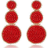 Beaded Drop Earrings Statement Seed Bead Earring