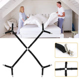 Bed Sheet Fasteners Adjustable Crisscross Elastic Sheet Suspenders