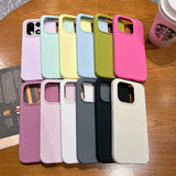 New Stylish Liquid Silicone Minimalist Solid-color Fully Encasing Drop Proof Protective Case