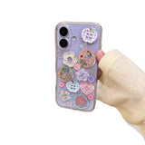 3D Epoxy Flower Button Phone Case