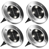 Bell + Howell Solar-Powered LED Garden Disk Lights Set