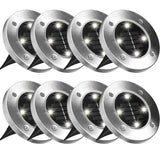 Bell + Howell Solar-Powered LED Garden Disk Lights Set