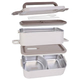Bento Lunch Box 3 Stackable Food Container with Chopsticks and Spoon