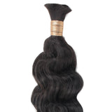 Beach Wave Bulk 100% Human Braiding Hair