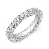 3-Row Cubic Zirconia Eternity Ring